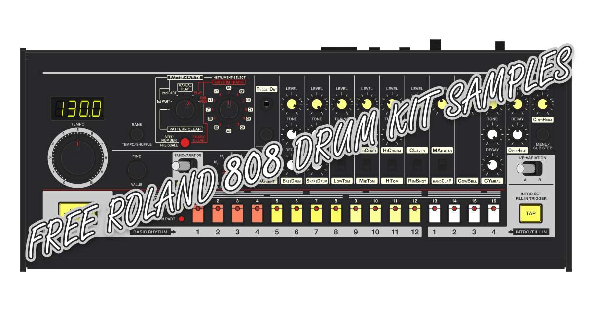 Free Roland 808 Drum Kit 227 Samples Free Drum Kits